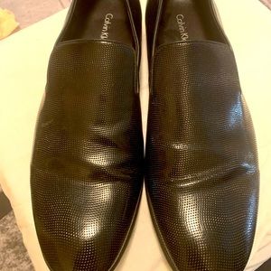 Calvin Klein Men’s Formal Leather Dress Shoes with leather soles, size 13.